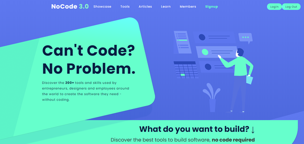 screenshot of nocode.tech