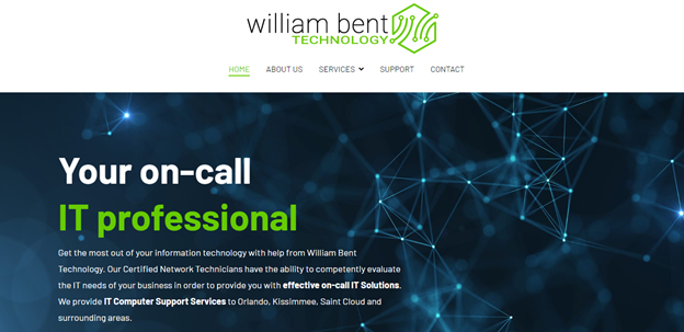 screenshot of williambent.tech