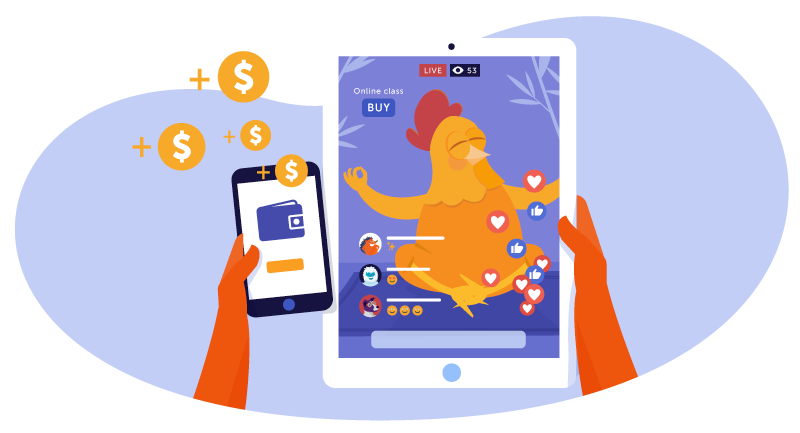 online course on iPad and mobile phone
