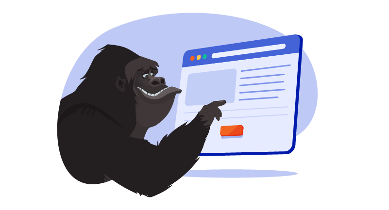 Gorilla choosing .com domain