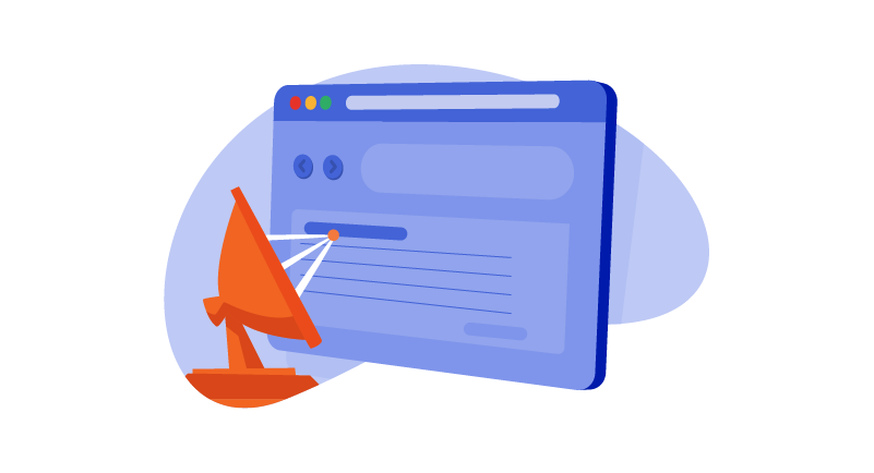 a satellite dish focusing in on a .org domain