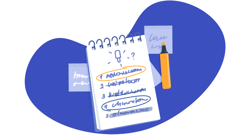 Checklist on a notebook