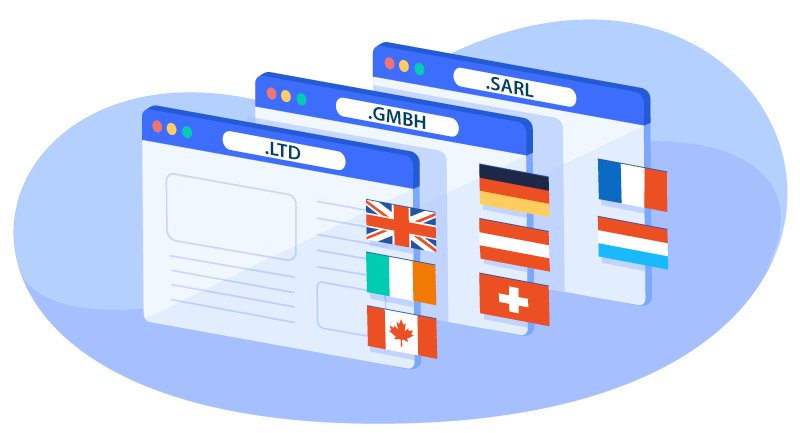 illustration for international corporate TLDs