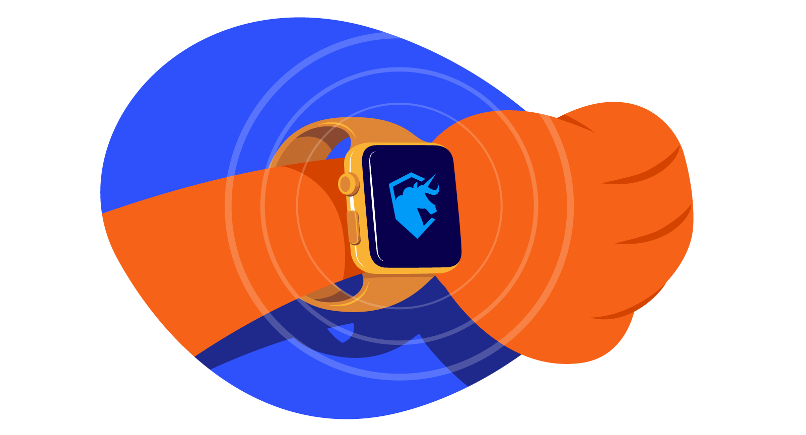 illustration of secure data on fitness tracker