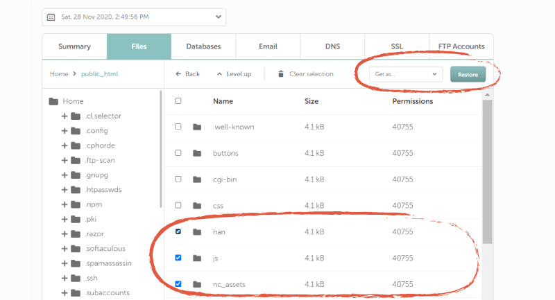screenshot of files in AutoBackup