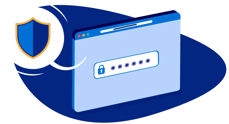 illustration of a secure password