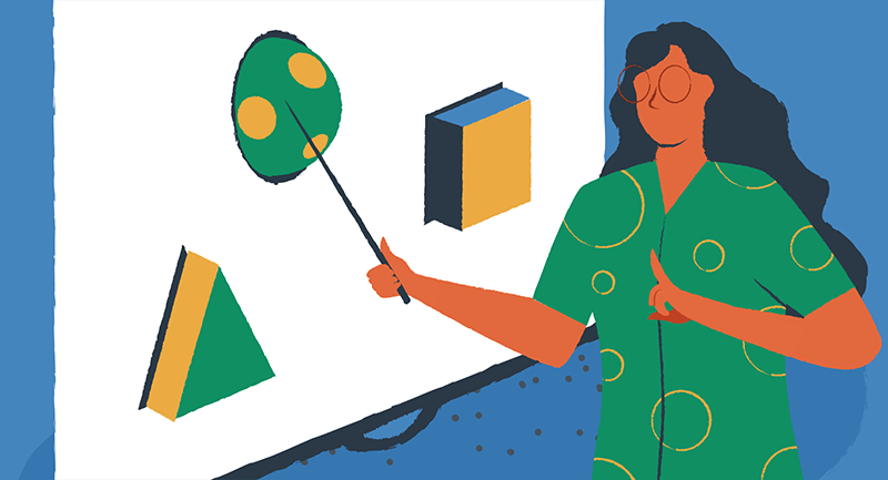 Woman providing WordPress training