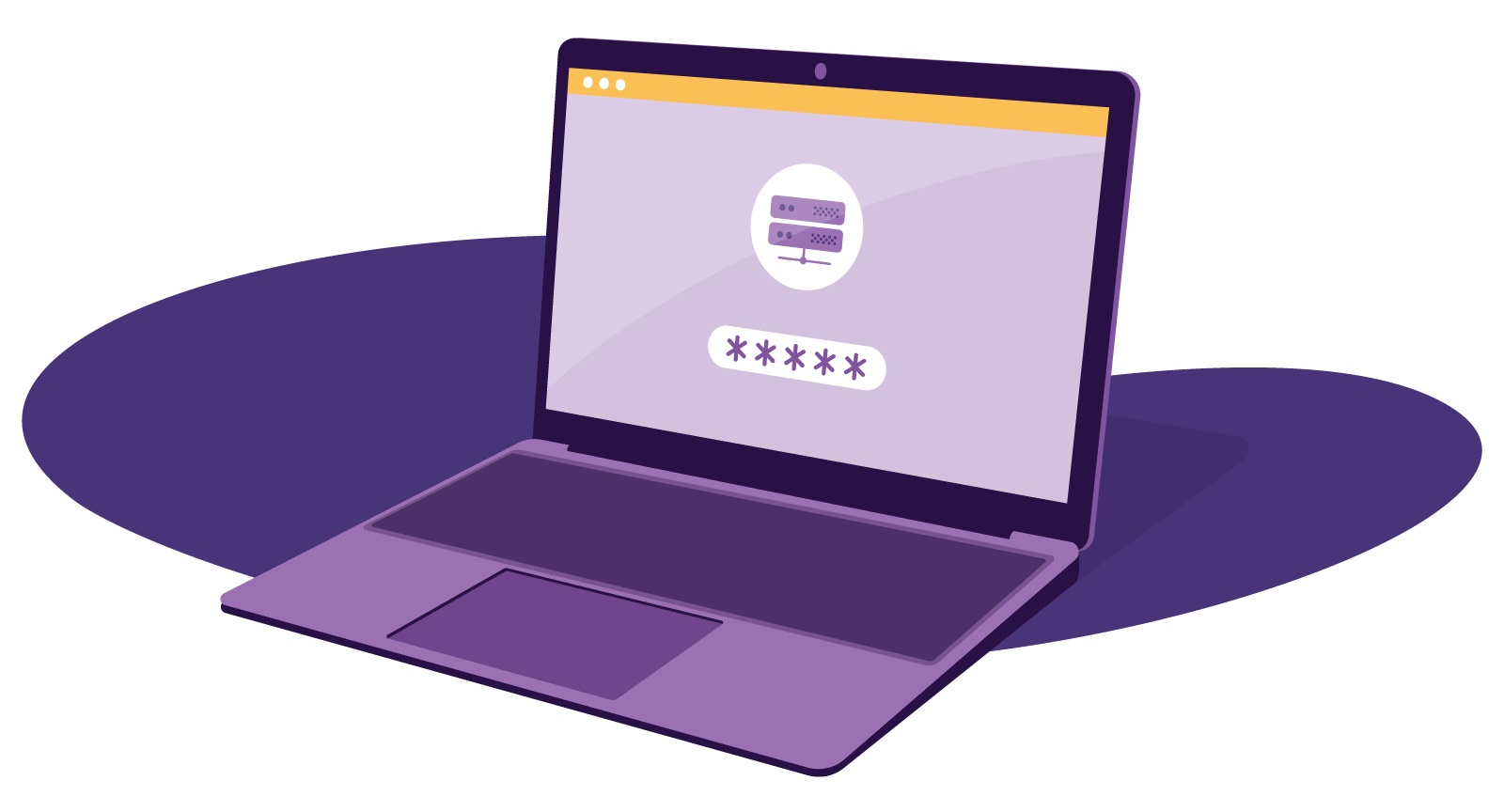 password field on laptop