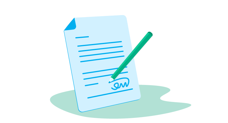 illustration of a contract