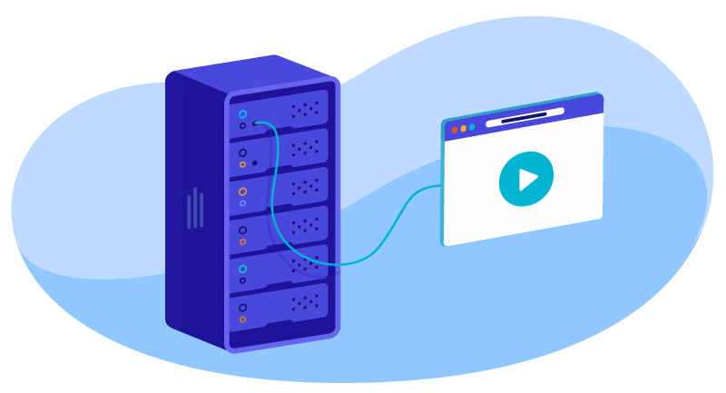Server connected to website