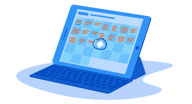Python running a calendar progran on an iPad