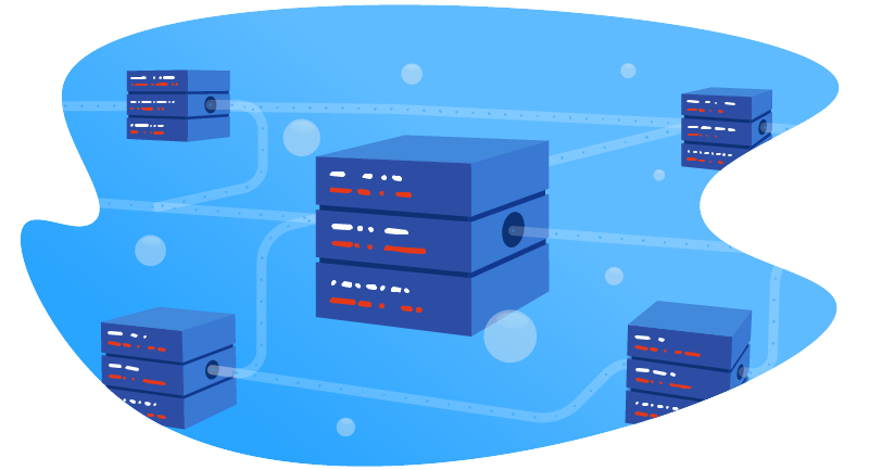 illustration of servers