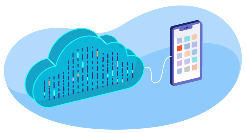 illustration of cloud hosting
