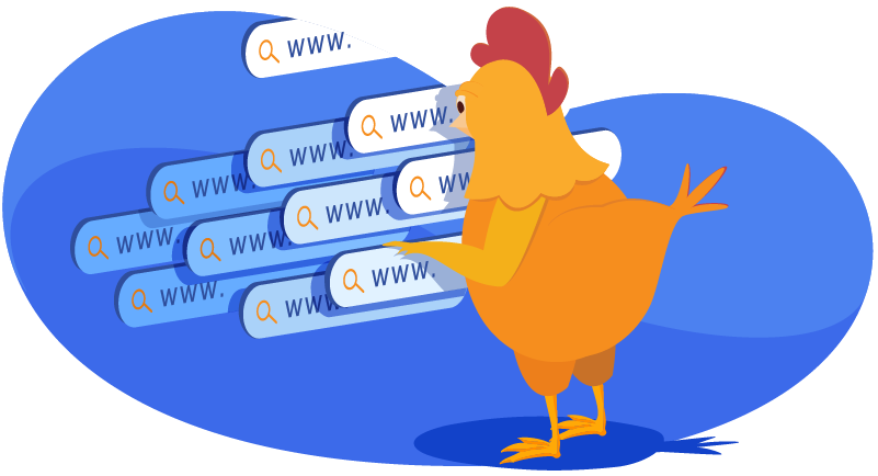 chicken considering domain names