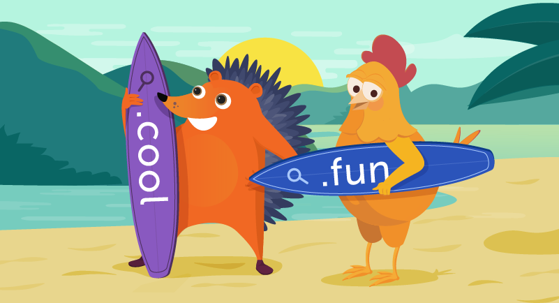 Hero image of 10 FUN domains for COOL people