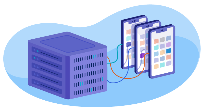 illustration of shared hosting