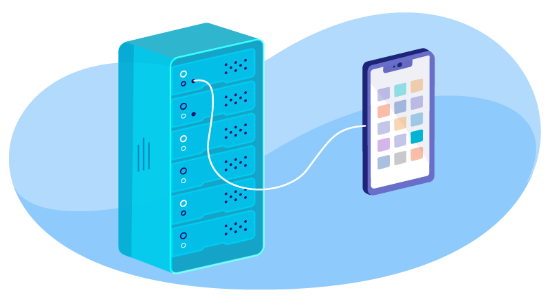 illustration of VPS hosting