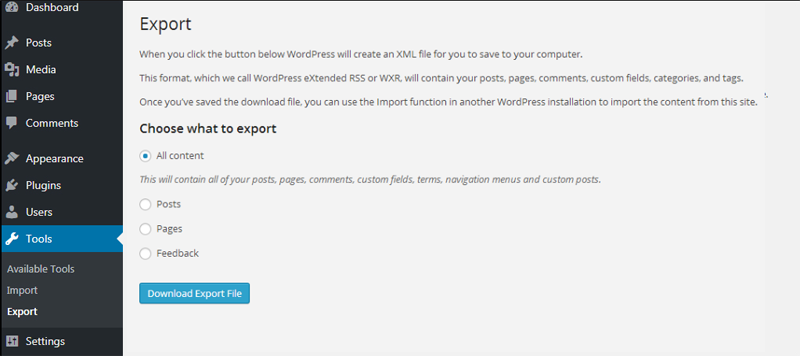 Eport WordPress screenshot