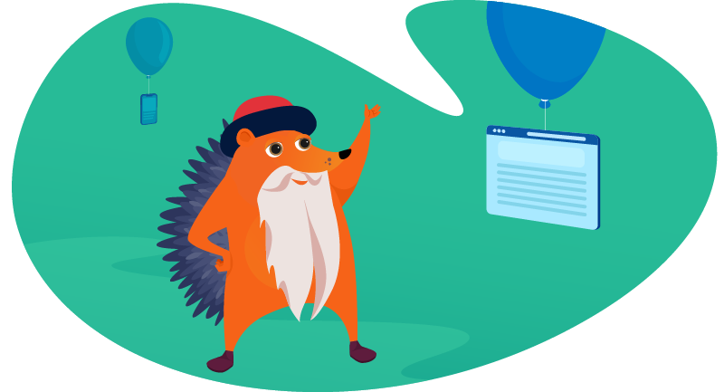 Gutenberg hedgehog celebrating WordPress birthday