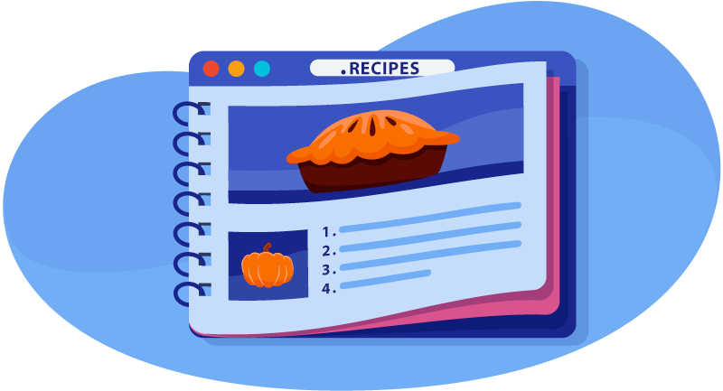 A card with a .recipe on it