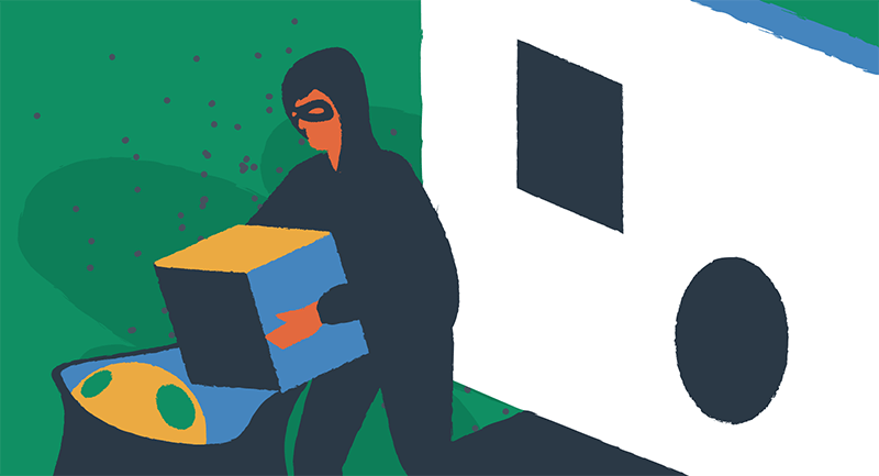 Hacker removing a block of content