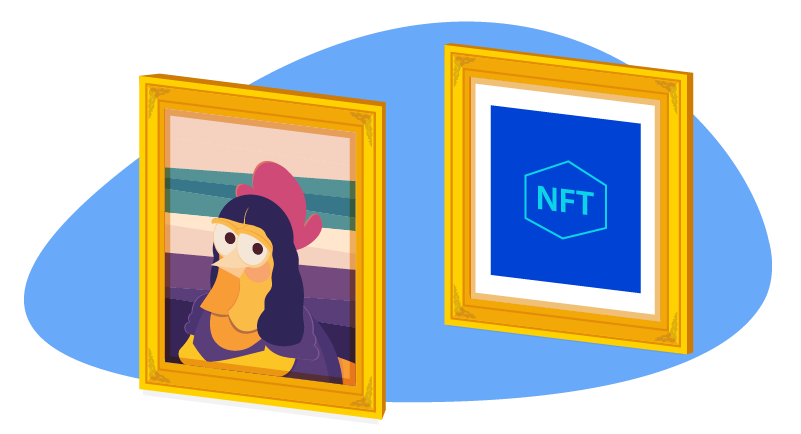 Mona Lisa Chicken painting vs NFT