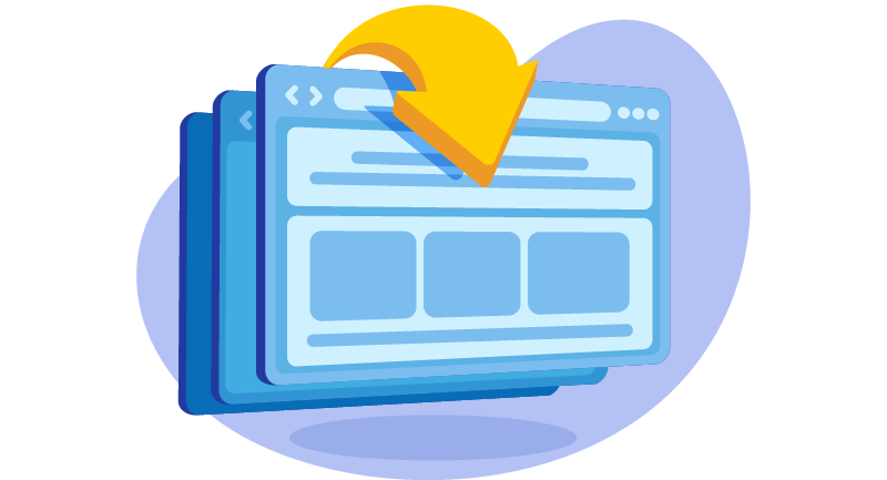 illustration depicting website rankings