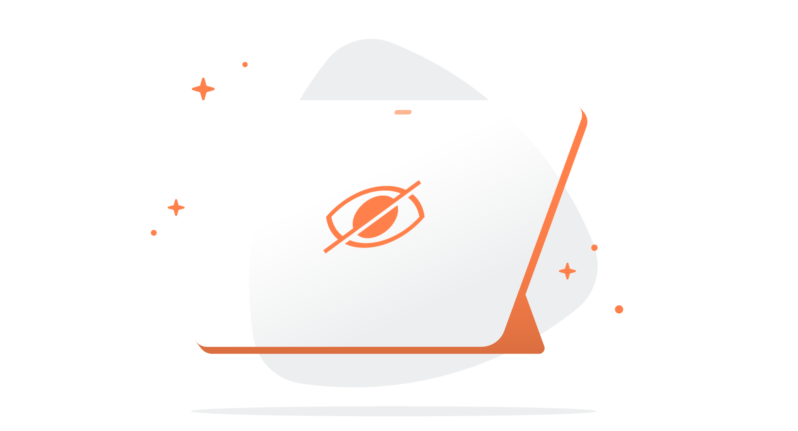 illustration of private website on tablet