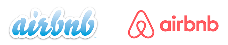 Evolution of Airbnb logo