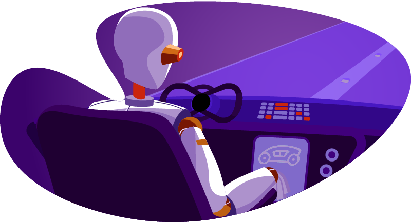 AI driving a car