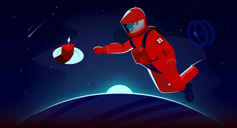 Hero image of Join Namecheap’s 21st birthday odyssey