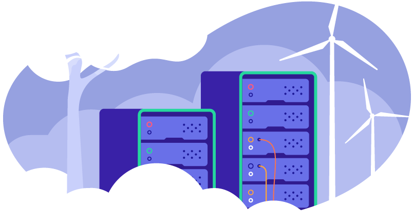 green servers powered by wind