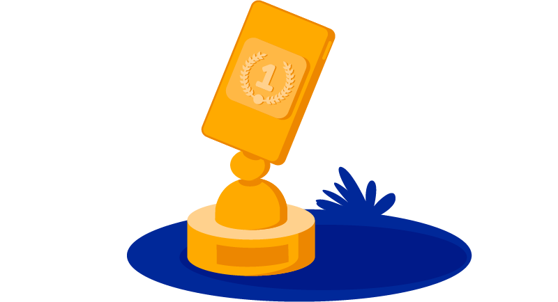 Golden mobile phone statue