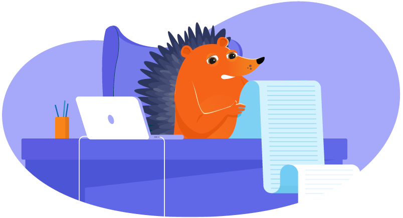 Hedgehog reading unredacted report about Google AMP