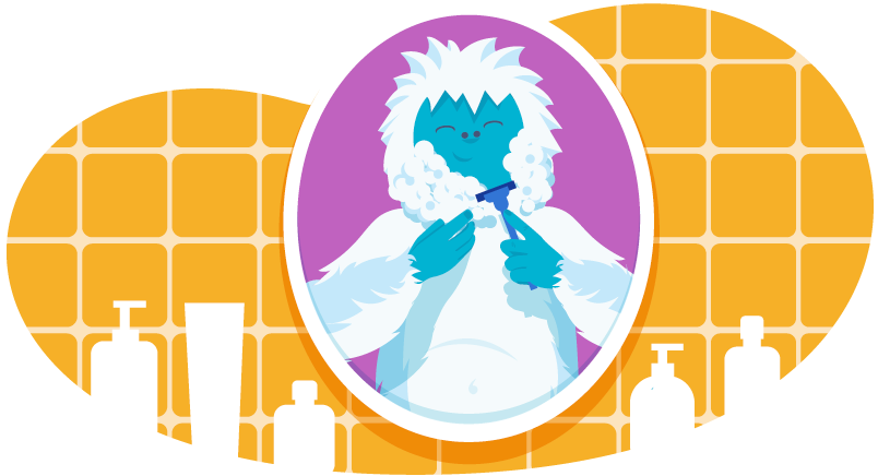 Yeti shaving