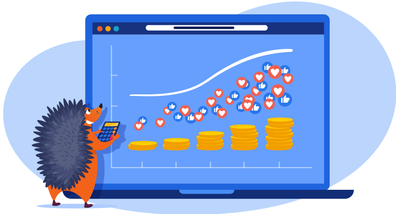 Chart with customer likes and revenue