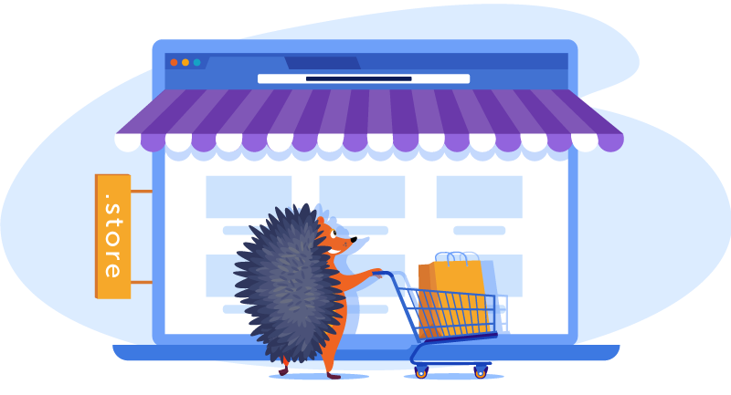 hedgehog going shopping