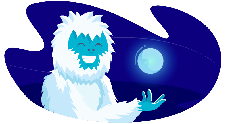 Yeti demonstrating a floating orb