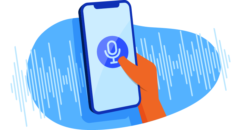 microphone on smartphoe