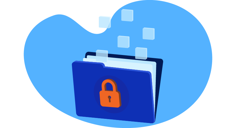 Folder with padlock