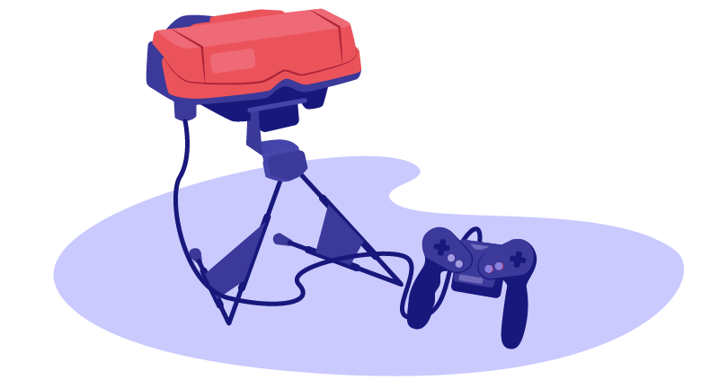 virtual reality headset and controller