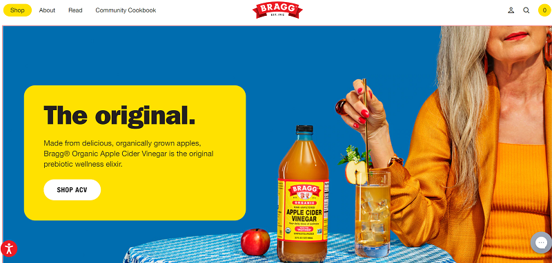 screenshot of Bragg apple cider vinegar