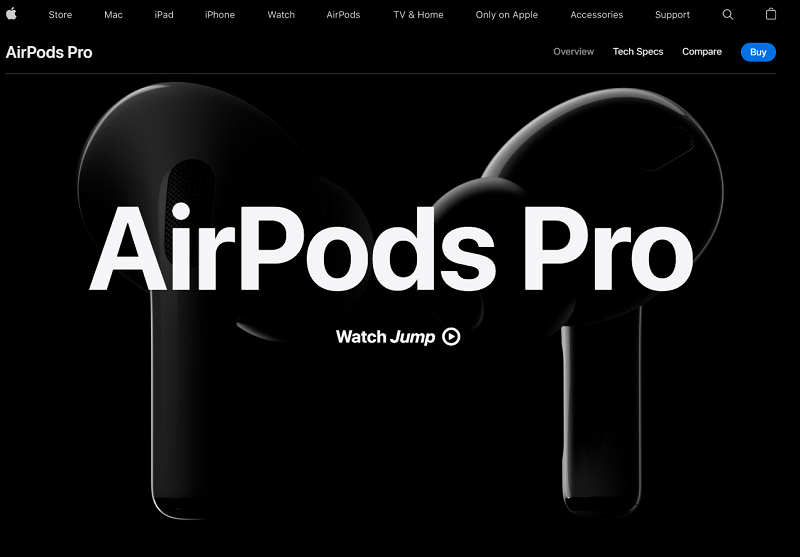 screenshot of Airpods Pro