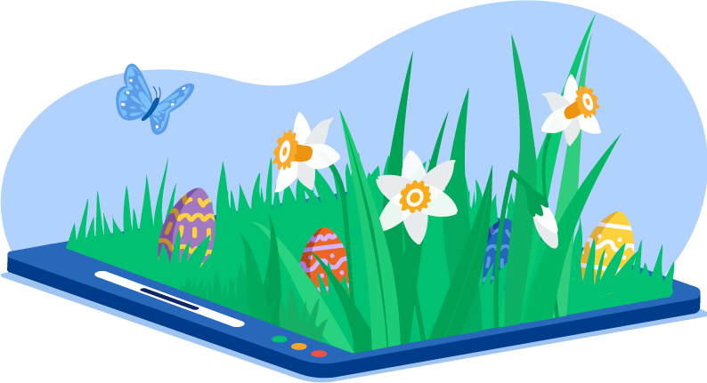 Narcissus and a butterfly