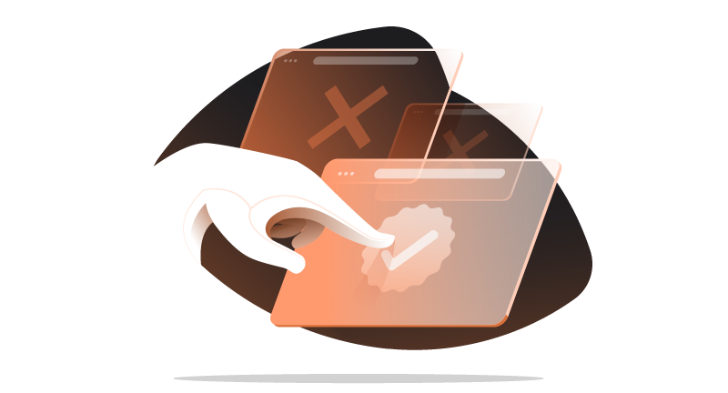 Illustration of verified website
