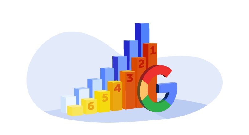Google logo and graph