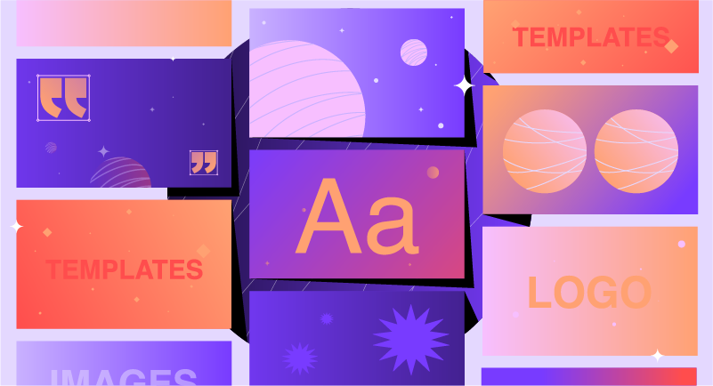 a design with text