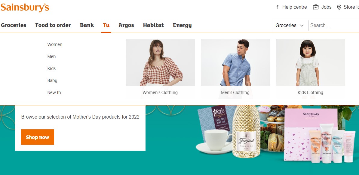 Sainsburys screenshot