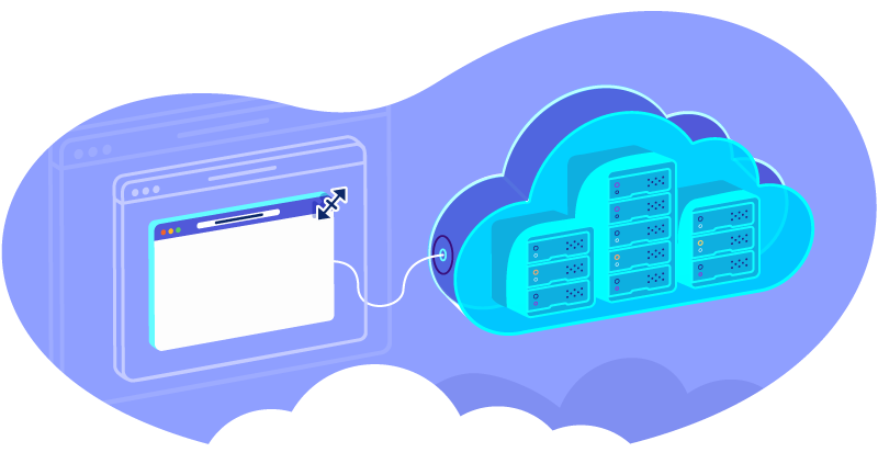 website connected to cloud