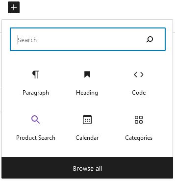 Basic Gutenberg editor